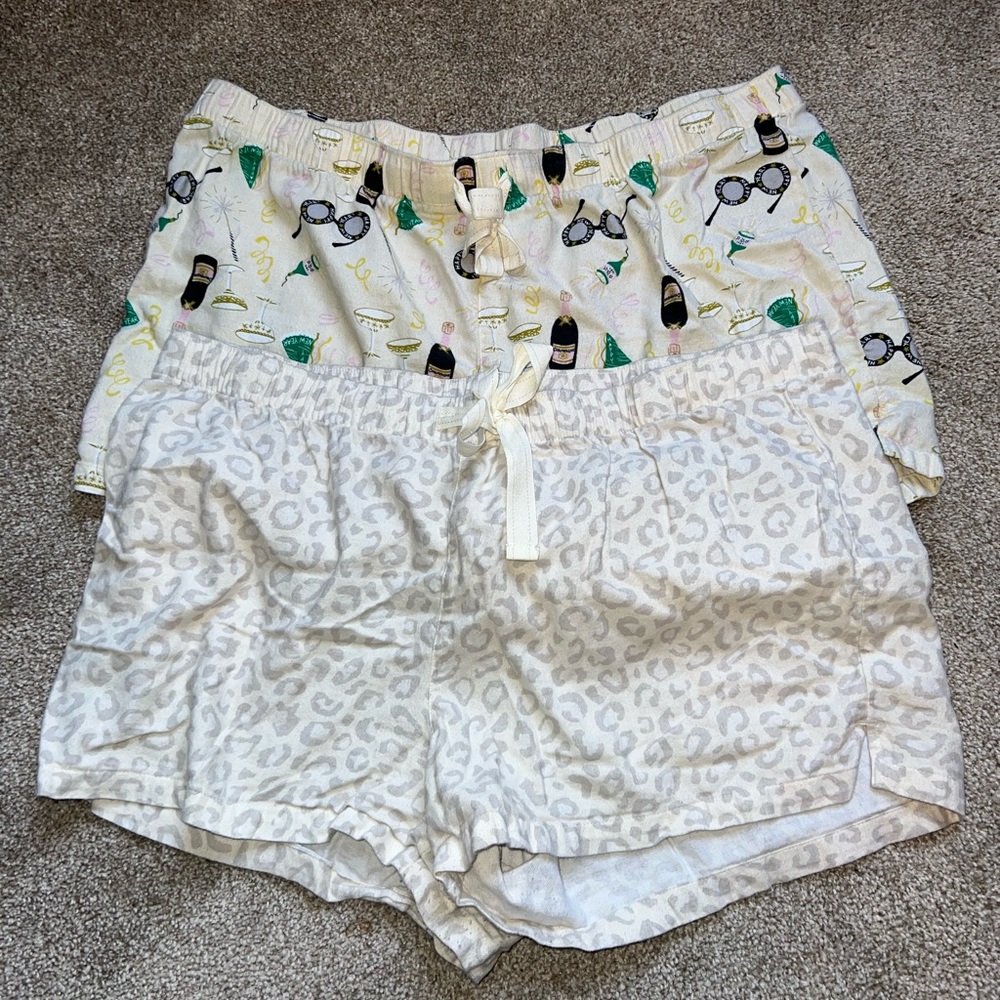 Flannel sleep short bundle